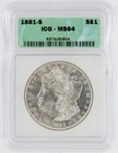 1881-S Morgan Silver Dollar ICG MS64 S$1 San Francisco Minted No Reserve