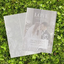 PreFolded Vellum Jackets for 5x7 Invitations Translucent 135GSM 200 Pack