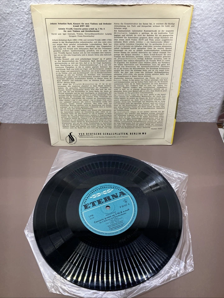 DAVID UND IGOR OISTRACH J.S.Bach & A. Vivaldi / DDR 10"EP 1964 ETERNA 720031 - Bild 4 von 4