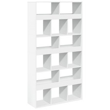 Room Divider Privacy Screen Bookcase Bookshelf White Engineered Wood vidaXL