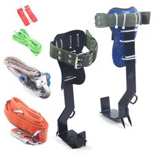 1 Pair Tree/Pole Climbing Spike Tool 2-Gear+Safety Belt Strap Rope Adjustable UK