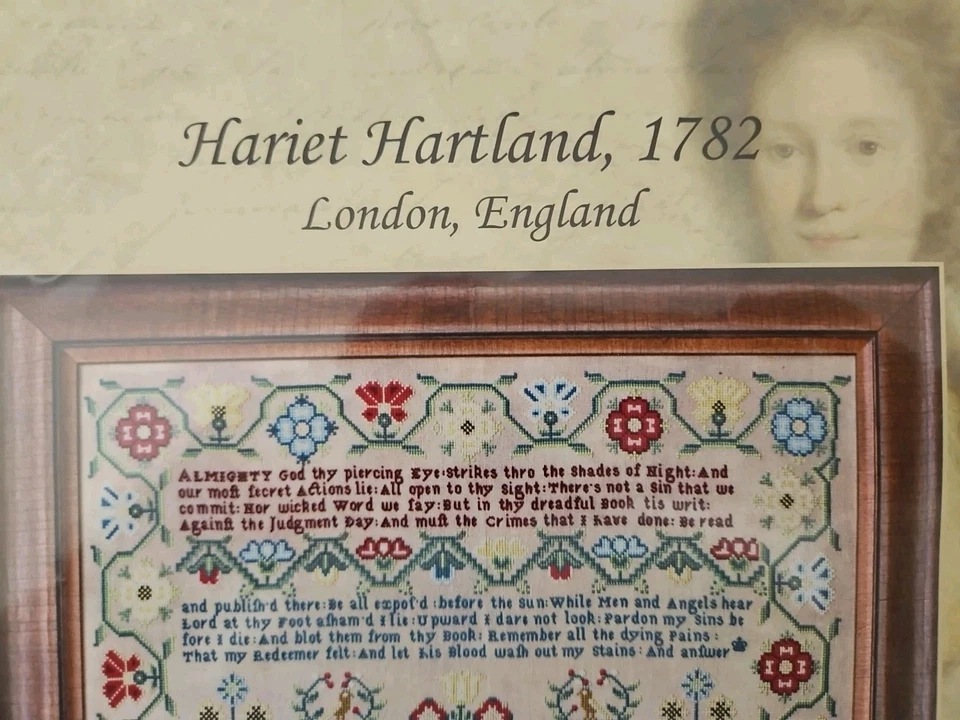 Hands Across the Sea Samplers HARIET HARTLAND 1782 Counted Cross Stitch Pattern - Image 3 of 4