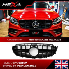 Mercedes E Klasse W213 C238 Front E63S AMG Line K&uuml;hlergrill Grill Glanz Schwarz 2016-20