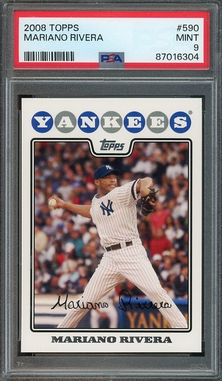 2008 Topps #590 Mariano Rivera MINT PSA 9 New York Yankees 6304