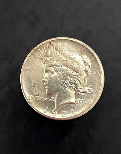 1921 HIGH Relief SILVER Peace Dollar AU++