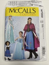 McCall's sewing pattern 7000 GOWN CAPE GIRLS COSTUMES Sz 3-14 Uncut