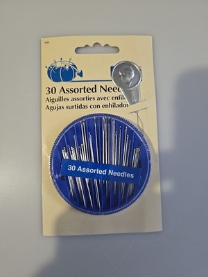 DRITZ #160 Assorted CRAFT /  Sewing NEEDLES, 30 PC+ threader