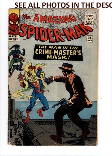 Amazing Spider-Man #26 Comic July 1965 Crime Master 1st App GD+ NobleSpirit (HG)