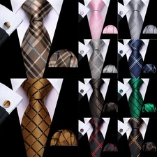 Designer Santa Chrsitmas Mens Tie Necktie Hankie Cufflinks Wedding Formal Party