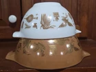 Set of 2 Vintage Pyrex Early American Cinderella Mixing Bowls - 441, 442
