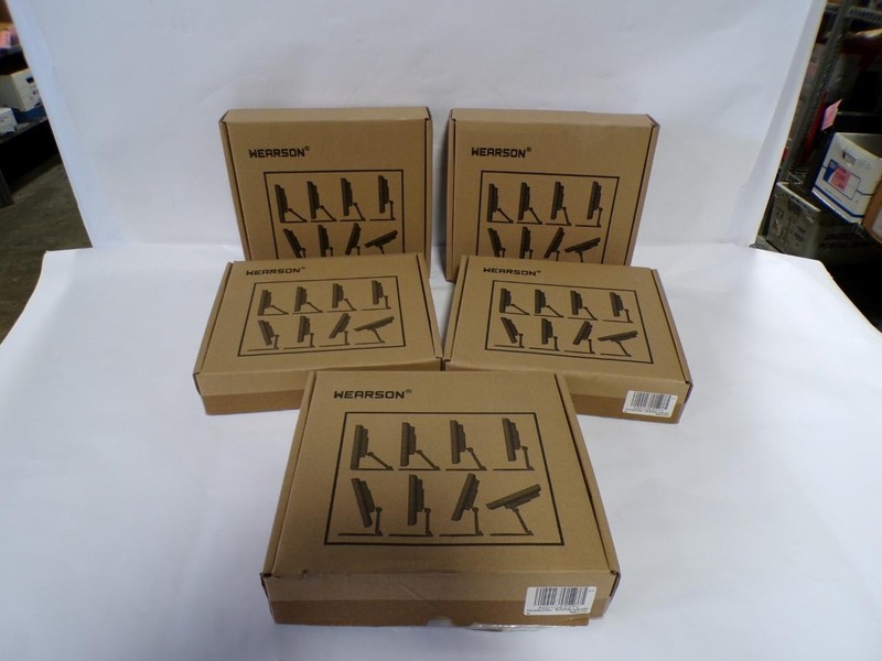 Lot Of 5* New* WEARSON Single Adjustable LCD Monitor Stand Mount White (J569)