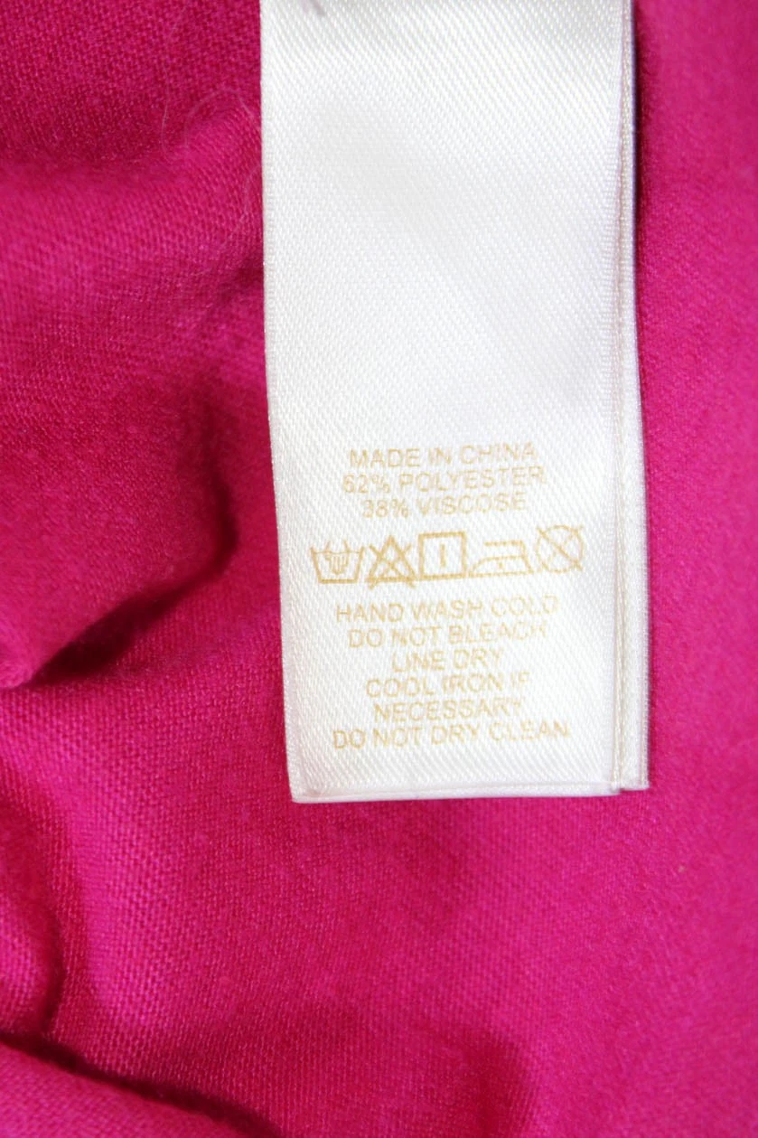 Abito donna Kate Spade New York rosa caldo elastico in vita manica corta tubino taglia M