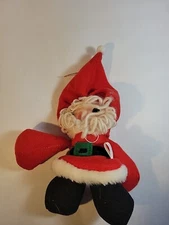 Vintage Dan Brechner Felt Santa Clause Christmas Ornament