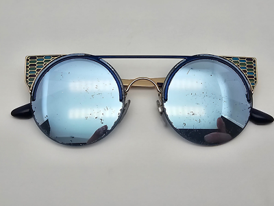Bvlgari 6088 2020/6J Bella Blue Gold Frame Blue Mirror Lens 
