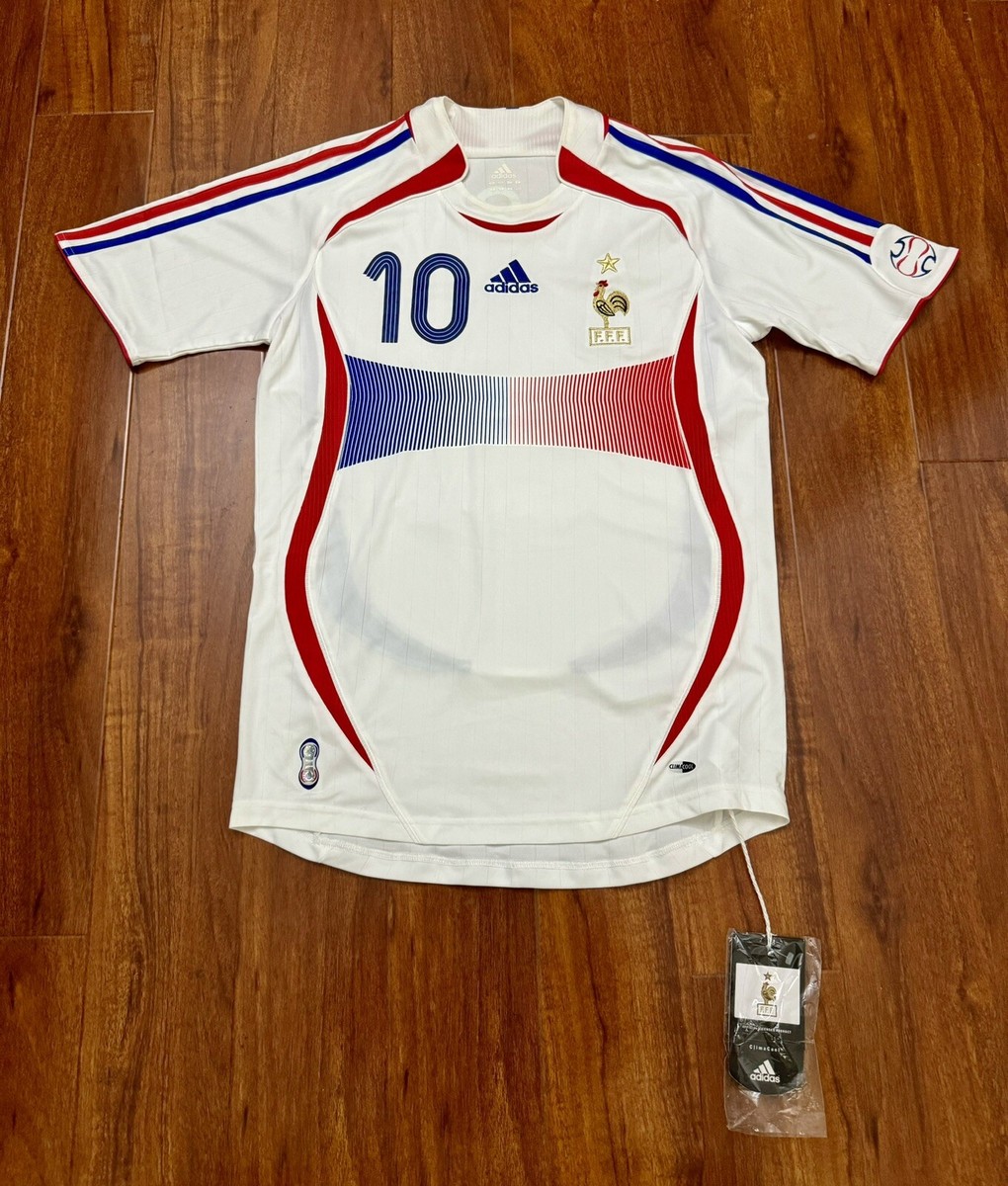 Zidane, 2006 France Away Replica Fan Shirt Jersey Size S NWT