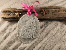 CAT LOVERS MEOW CAT Made with Sand Ornament