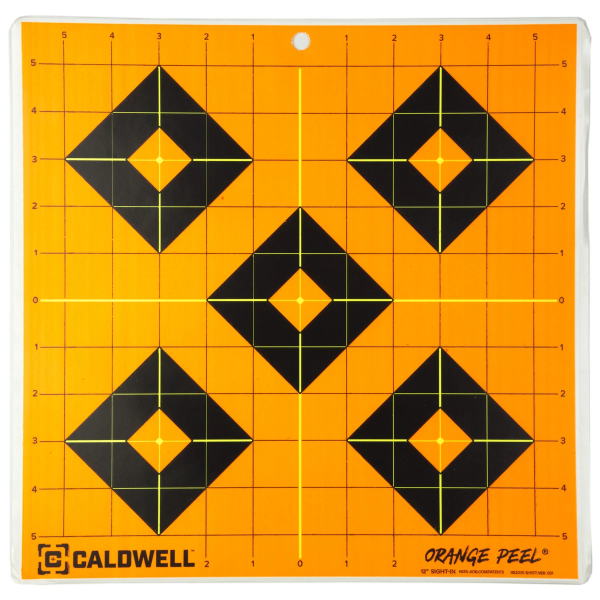 Caldwell Bersagli Arancione Peel 4 Pollici - 10 Fogli Adesivi Con Tecnologia Flake-Off, Colpo Giallo/Bianco, Per Tiro A Segno, Pistola E Carabina