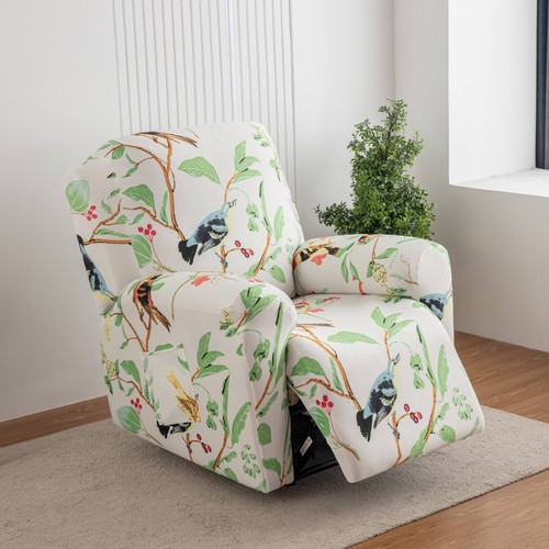 Printed Elastic Recliner Sofa Cover Side Pockets Home Decor Furniture Protection - Picture 6 of 23