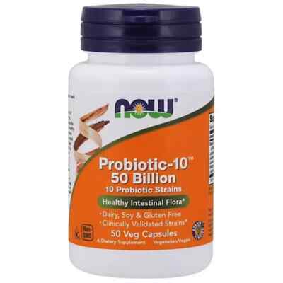 NOW Foods Probiotic - 10 50 Milliarden 50 pflanzliche Kapseln, Verdauungsgesundheit, Darmgesundheit