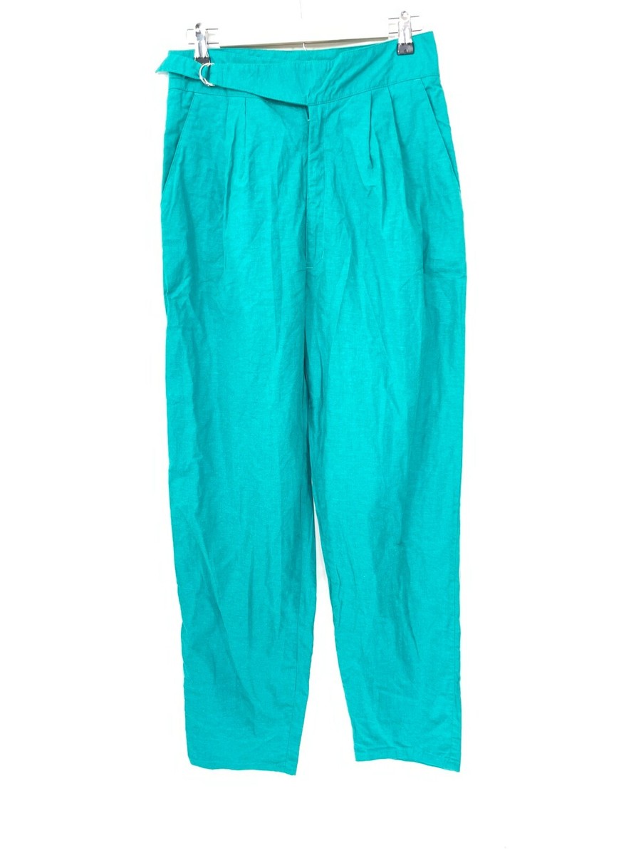 Vtg 90's Organically Grown Pants Size 13 Turquoise Side