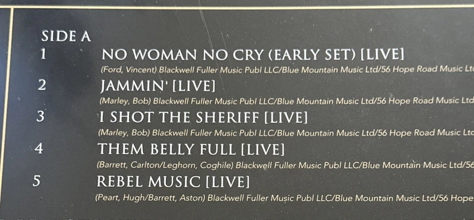 Bob Marley & The Wailers - Live: Boston Music Hall 8 Jun '78 Vinyl 12" NEW MINT - Image 4 of 4