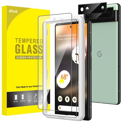 Screen Protector for Google Pixel 6a with Camera Lens Protector, 2-Pack Each