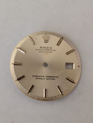 ROLEX OP DATEJUST DIAL FOR 36mm 1601 FOR PARTS OR REPAIRS-FAIR CONDITION