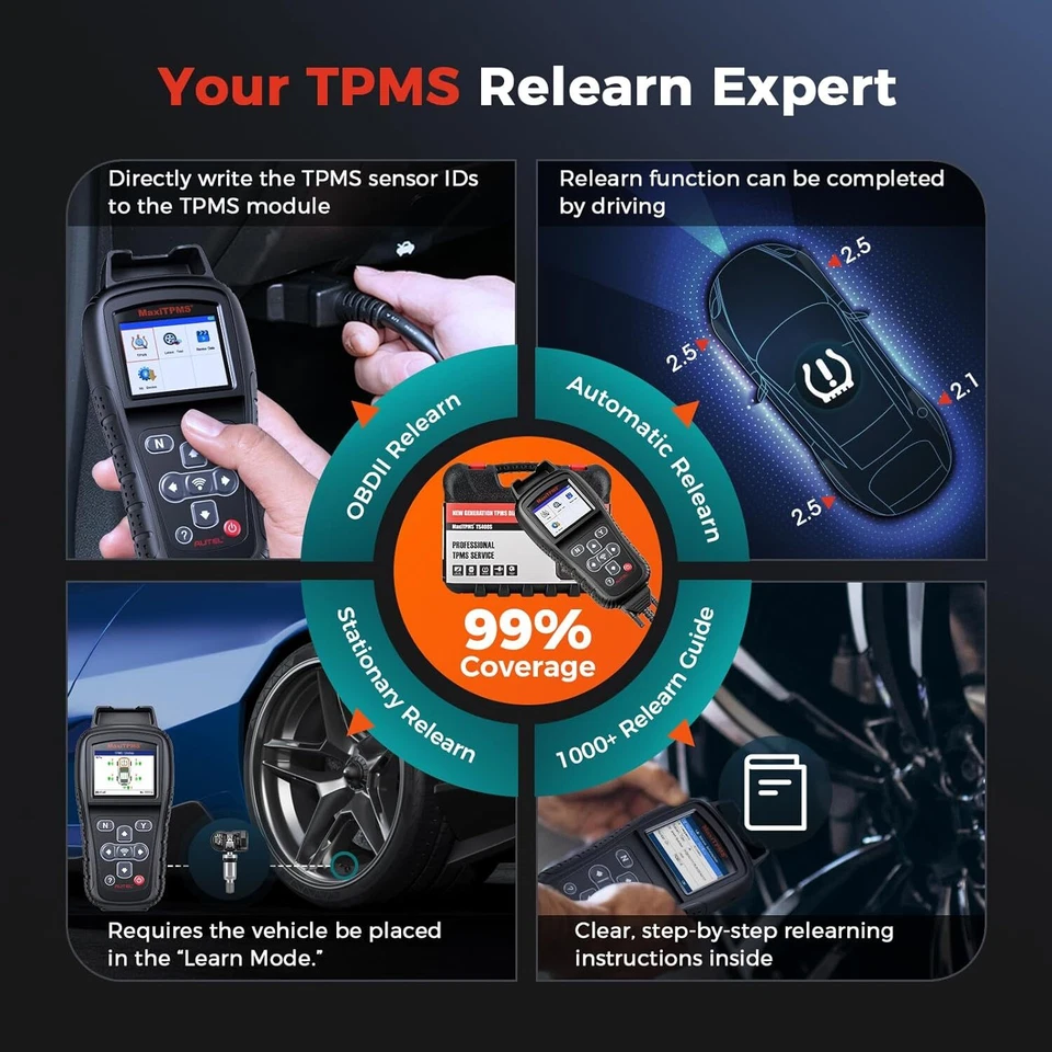 Autel MaxiTPMS TS408S Tire Pressure Sensor Program TPMS Relearn Diagnostic Tool - Image 3 of 4