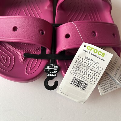 Crocs Classic Unisex Sandal Size Men 14 Pink Double Strap  display picture 2