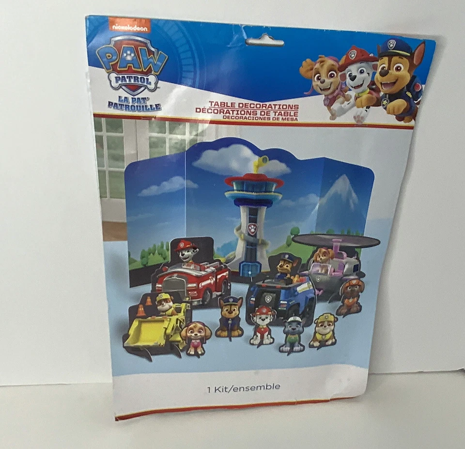 Kit de decoración de mesa Paw Patrol fiesta de cumpleaños pieza central y juego de cajas de golosinas Foto 2 de 4
