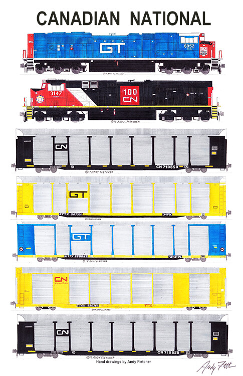Canadian National GTW Auto Rack Train 11