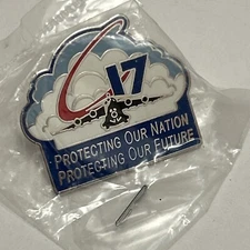 Boeing C-17 Globemaster III Aircraft Lapel Pin Protecting Our Nation, New