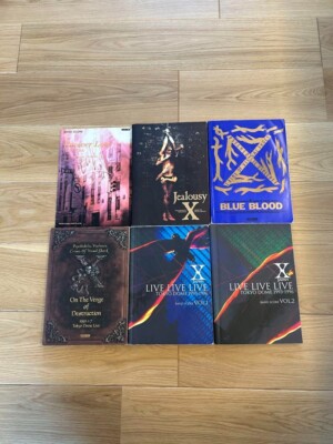 X JAPAN Jealousy バンドスコア X JAPAN Band Score Book set of 6 Blue Blood/Jealousy/LIVE guitar