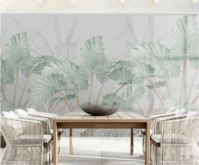 3D Fresh Tropic Leaves Tapete Fototapete Ablösbar Selbstklebend 805