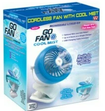Spark Innovators Go Fan Cool Mist - Lithium Ion Fan w/ Built in Mister! 