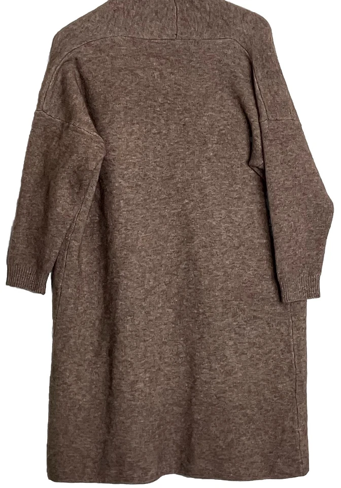 Aha выбранный Duster кардиган свитер открытый длинный женщин один размер коричневый супер мягкий - Изображение 2 из 4