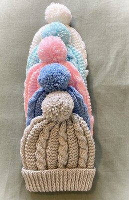 Pom Pom Easy Baby Hats To Knit Easy Baby Hat Knitting Pattern