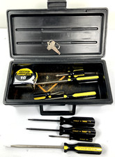 Box of Stanley Screwdrivers & 16' PowerLock Tape Measure