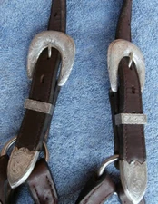 Horse Show Halter Large Sterling Overlay Buckles Silver Nose and Cheeks