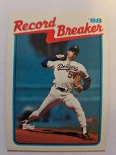 1989 TOPPS OREL HERSHISER RECORD BREAKER #5 NM
