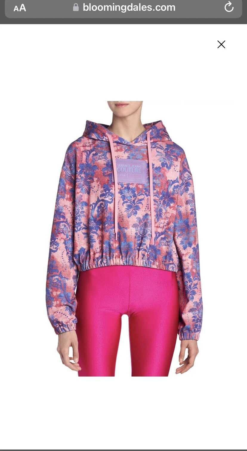 Versace Cropped Felpa con Cappuccio Donna S Vendita al Dettaglio $475