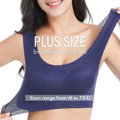 plus size breathable sports bra
