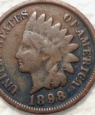 1898 Indian Head Cent Penny 1C - Grade - G/VG - #8027