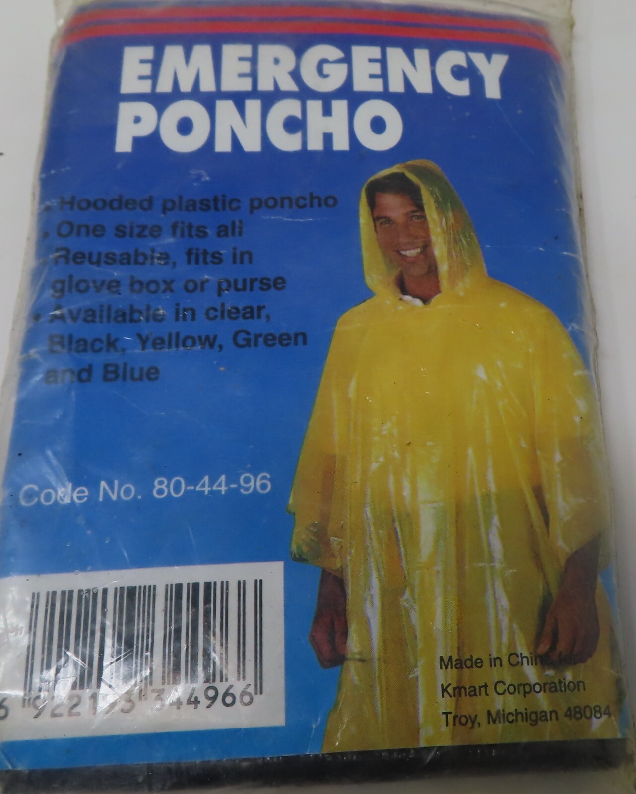 kmart plastic rain poncho