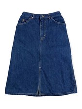 Vintage Lee Riders Womens Blue Denim Skirt Size 7r or 26" - Union Made USA