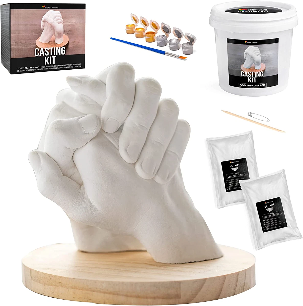 Hand Casting Kit Couples Plaster Hand Mold Casting Kit, Gift for Couple, DIY, Plaster Hand