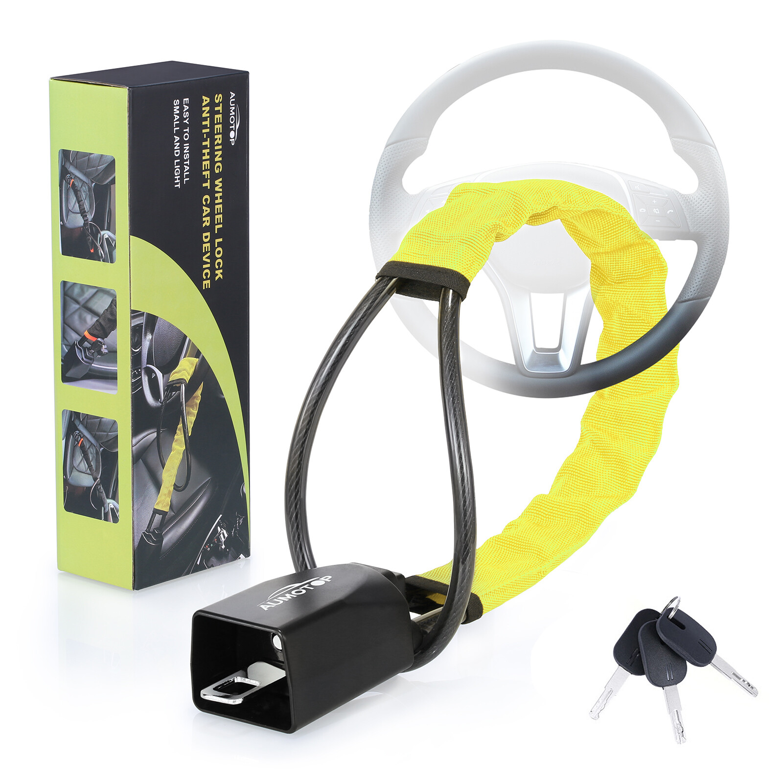 Steering Wheel Lock The Club Wheel Lock for Cars Seat Belt Lock Anti