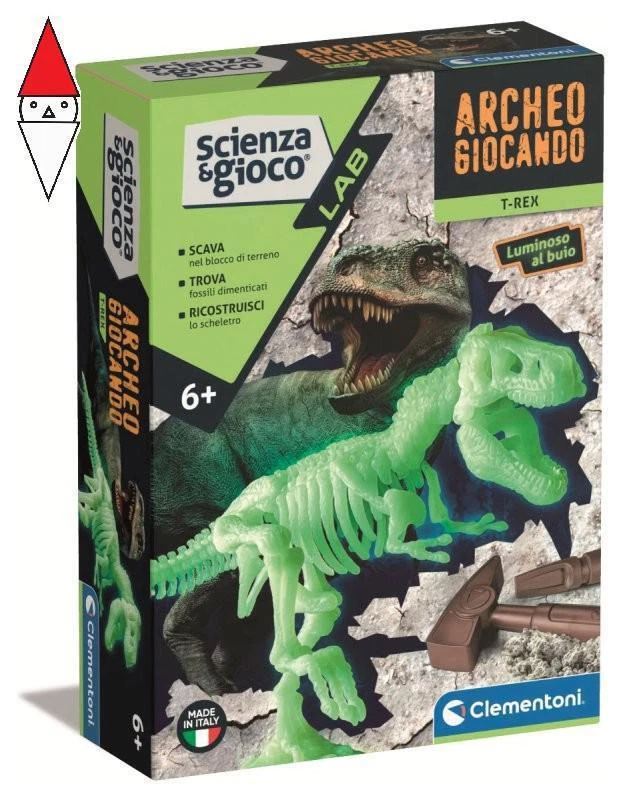 Gioco Educativo SES-Creative: Scava Lo Scheletro Di T-Rex Con Martello E Scalpello In Legno, Per Giovani Paleontologi
