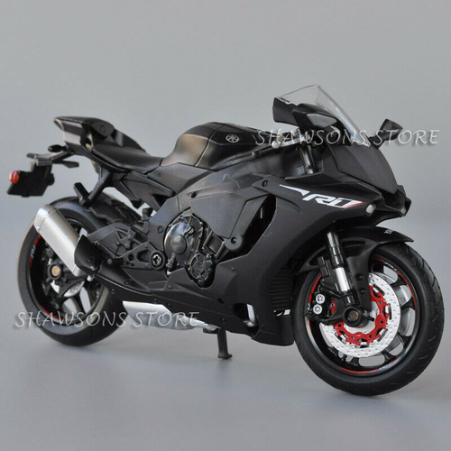 Nuevo Escala 1:12 Diecast Modelo de Motocicleta Juguetes Yamaha YZF R1 Réplica de Bicicleta Deportiva - Imagen 5 de 16