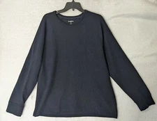 Goodfellow & Co Men's Dark Blue Long Sleeve Heavy Knit Thermal Shirt- XXL